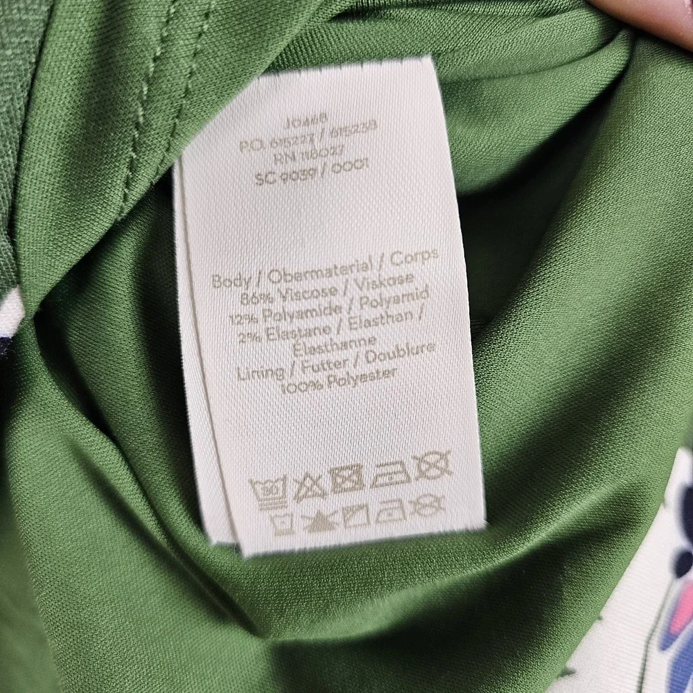 Boden Womens US10R Aide Ponte Knit Green Floral Casual Day Work Dress - Picture 8 of 9